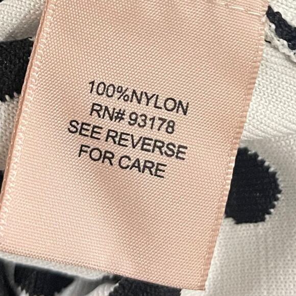 Philosophy Restyle Collection White Black Polka Dot Sweater Puffy Sleeve Top - Picture 4 of 4